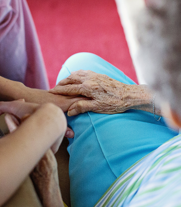In-home caregiver and dementia care patient.